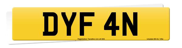 Registration number DYF 4N